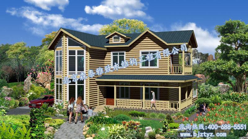 环保木屋生态木别墅低碳木房子森泰雅致专业设计施工价格优惠